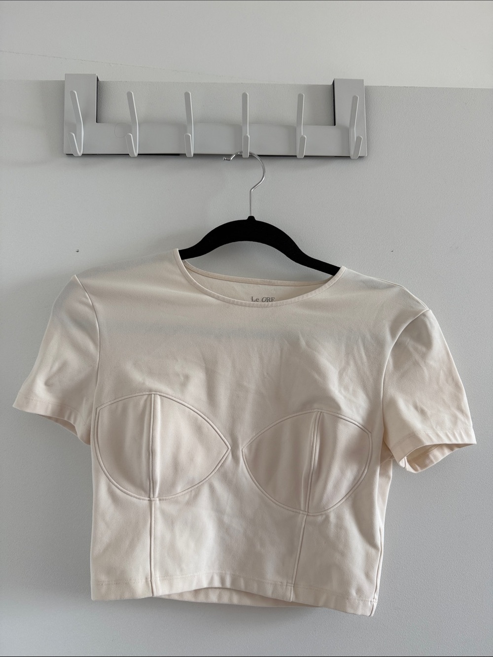 Le Ore from Bandier Short Sleeve Bustier Crop Top